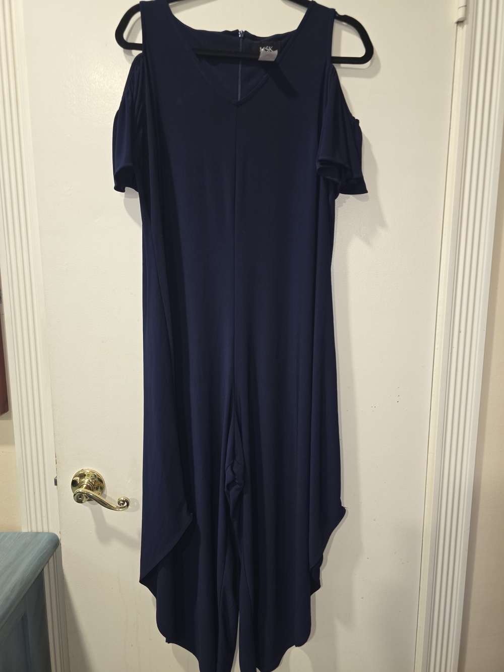 Navy Cold-Shoulder Jumpsuit  Classic Women's Style